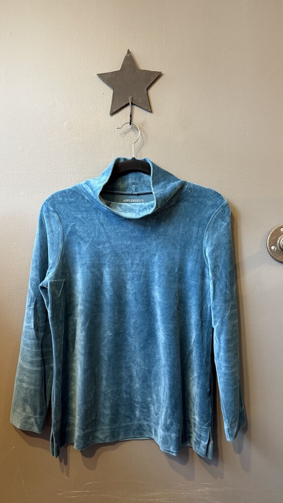 Petite Velvet Funnelneck Top