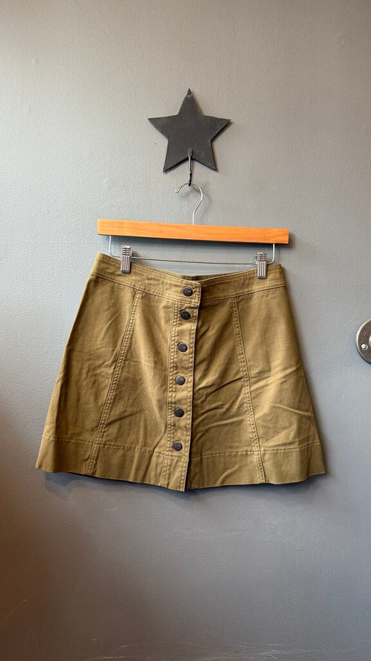 Snap Front Mini Skirt