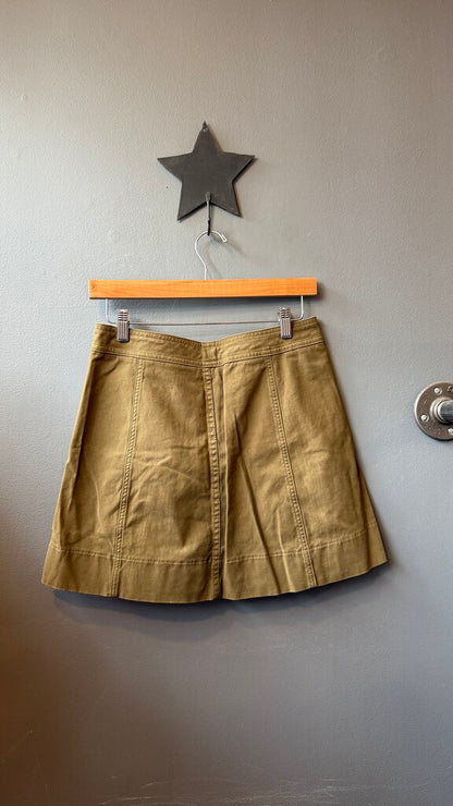 Snap Front Mini Skirt