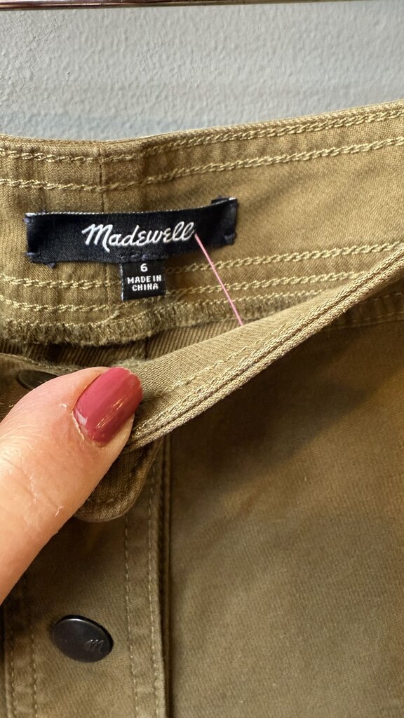 Snap Front Mini Skirt