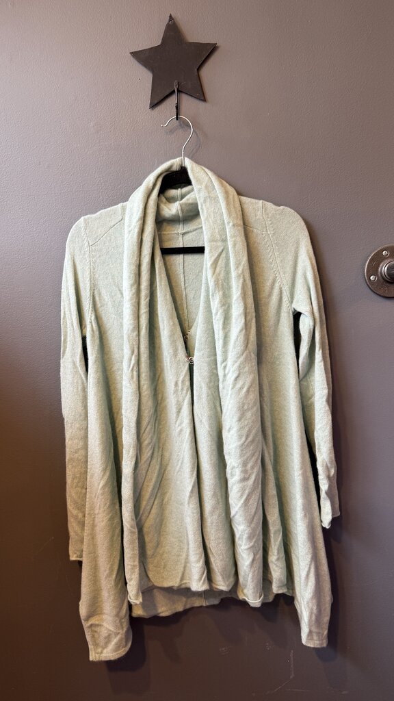 Cashmere Shawl Collar Swing Zip Cardigan Sweater