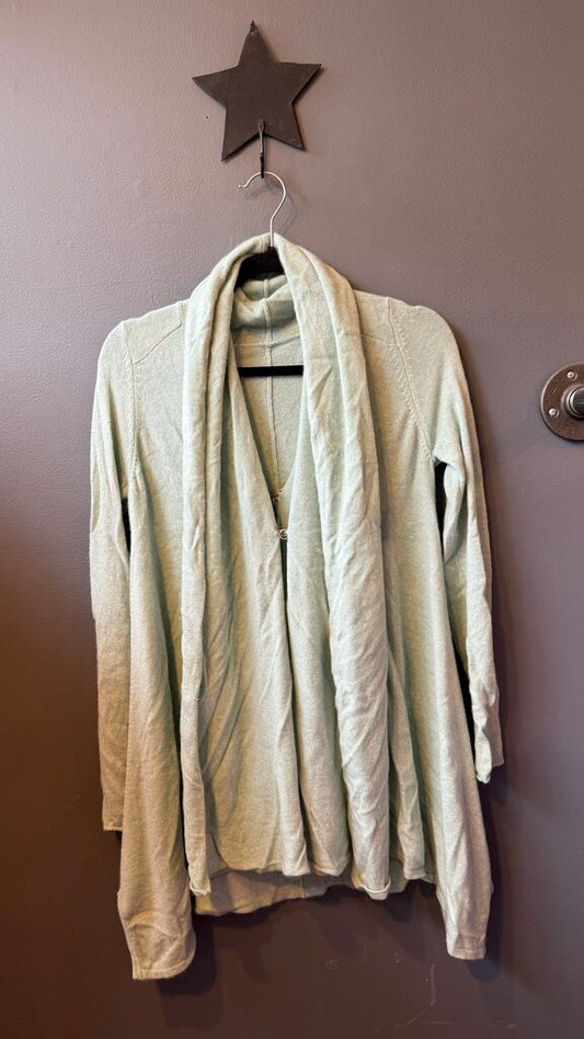 Cashmere Shawl Collar Swing Zip Cardigan Sweater