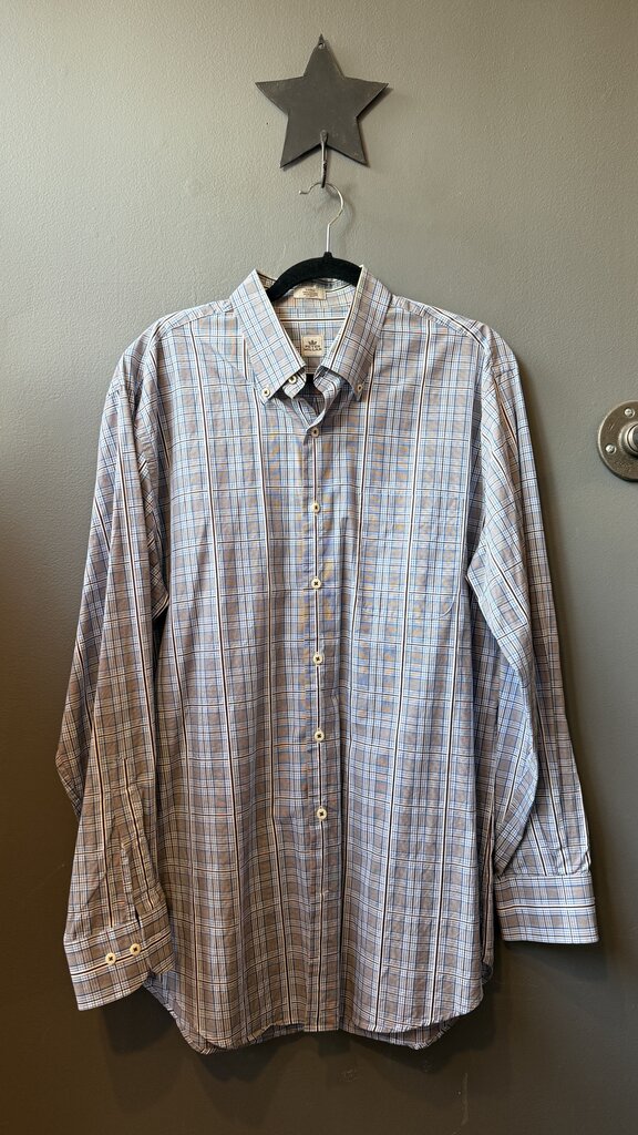 Cotton Plaid Button Down Shirt
