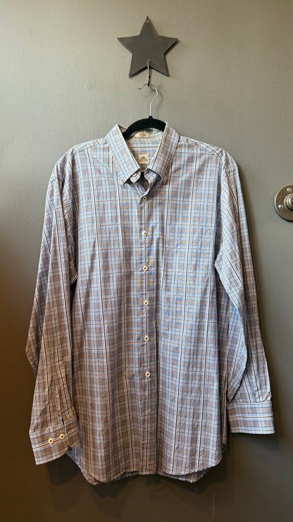 Cotton Plaid Button Down Shirt