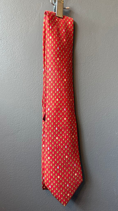 Apple Print Silk Tie