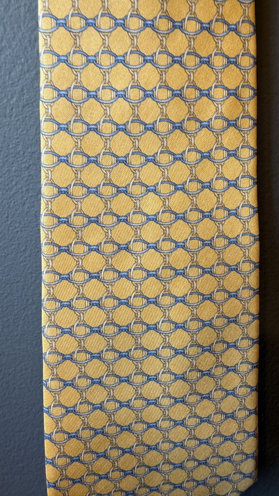 Makers Chain Link Print Silk Tie