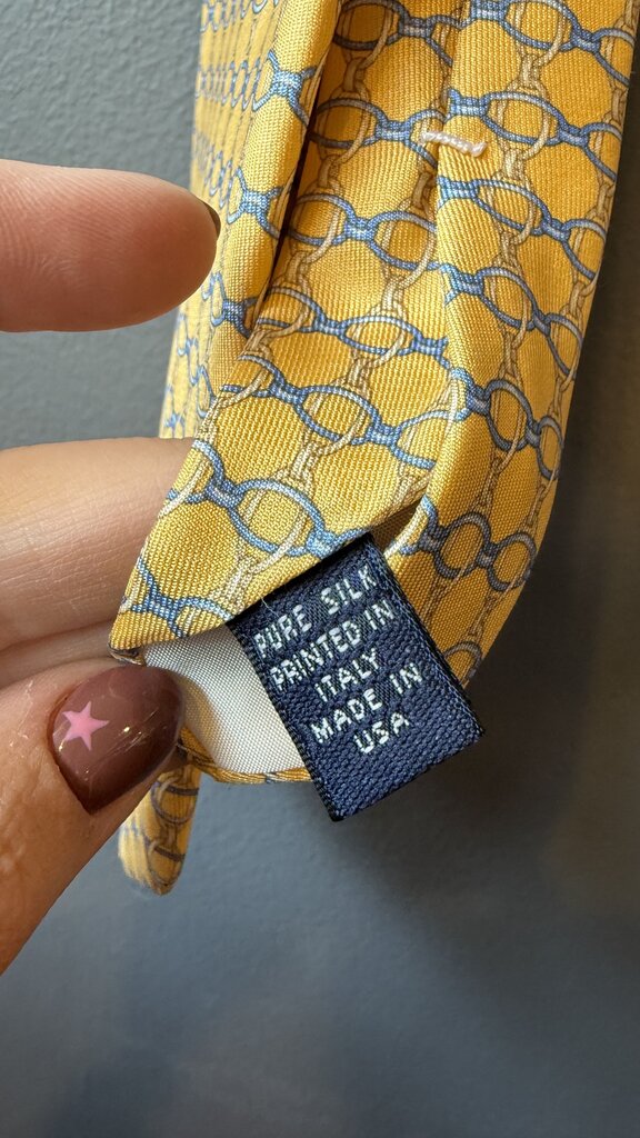 Makers Chain Link Print Silk Tie