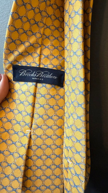 Makers Chain Link Print Silk Tie