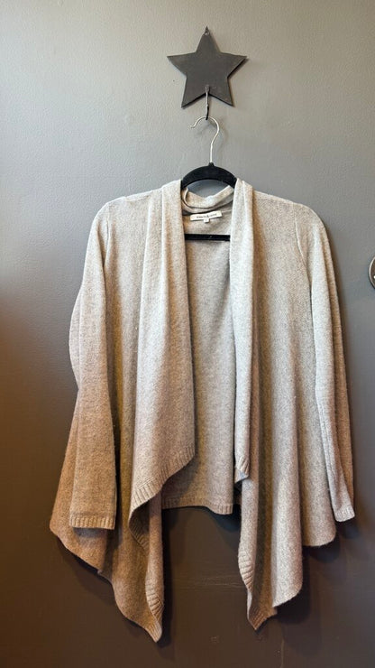 Shawl Front Cashmere Cardigan Sweater