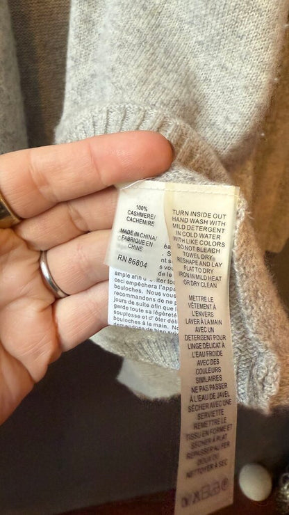 Shawl Front Cashmere Cardigan Sweater