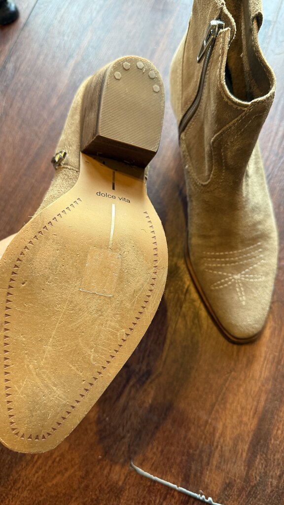 Suede Western Booties