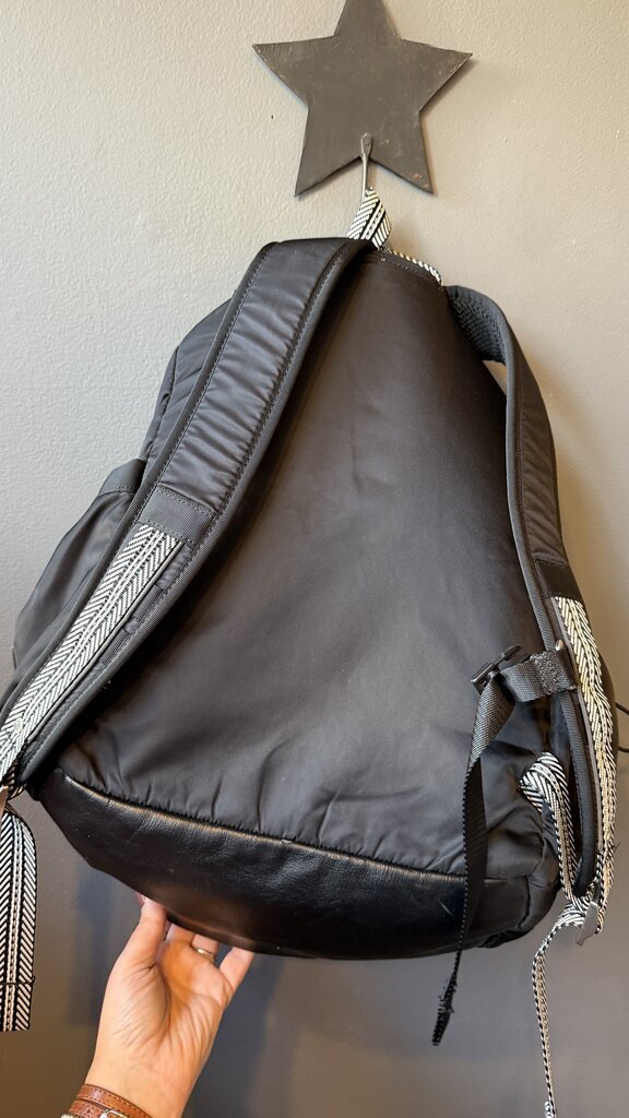Flap Top Nylon Backpack