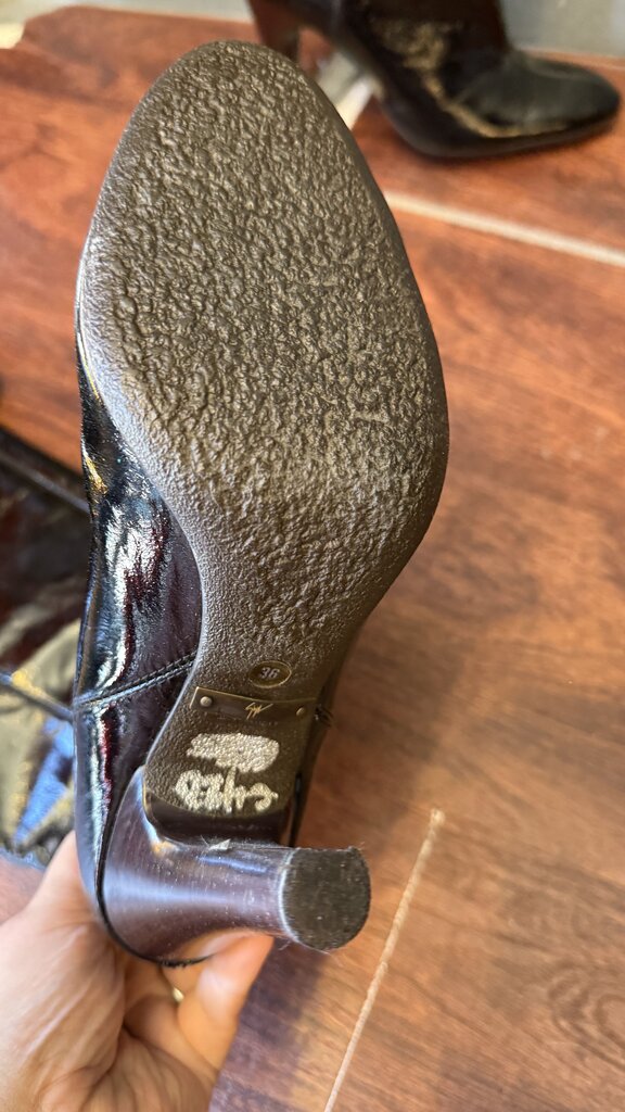 Patent Tall Heeled Boots