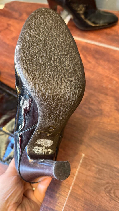 Patent Tall Heeled Boots