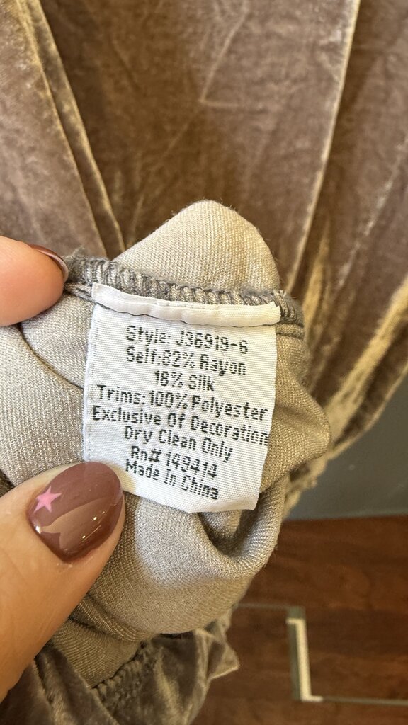 Embroidered Velvet Dress