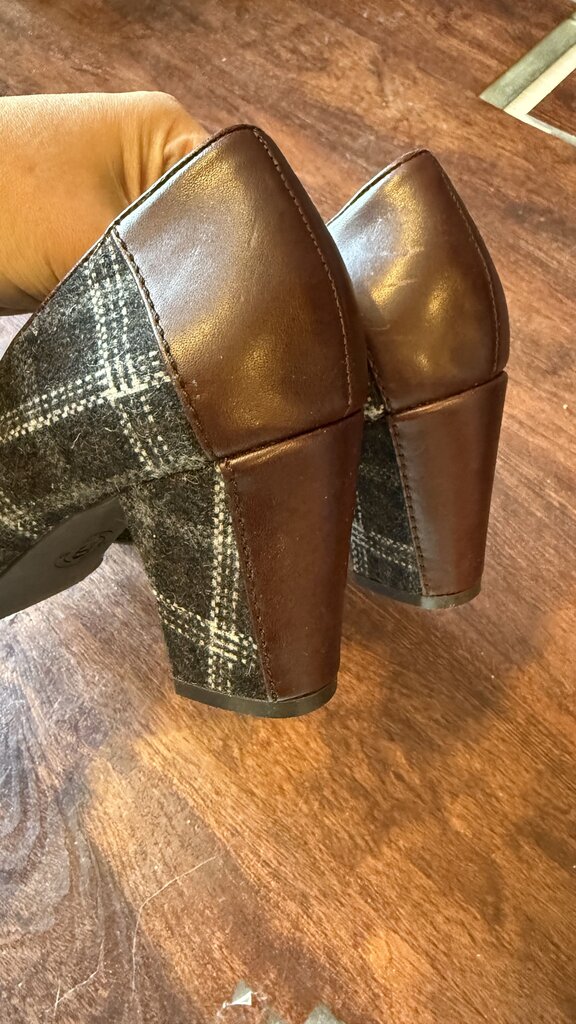 Flannel Plaid Bow Pumps