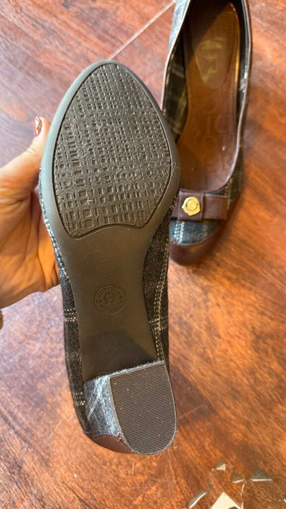 Flannel Plaid Bow Pumps