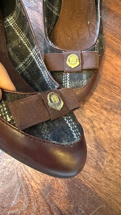 Flannel Plaid Bow Pumps