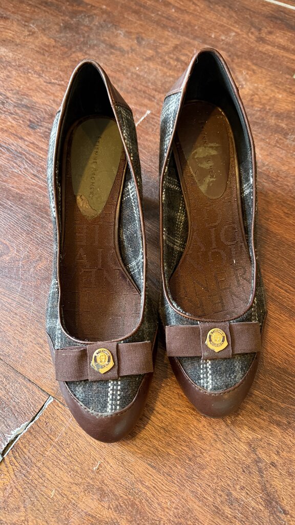 Flannel Plaid Bow Pumps