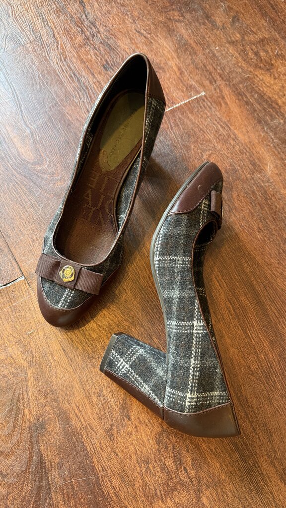 Flannel Plaid Bow Pumps