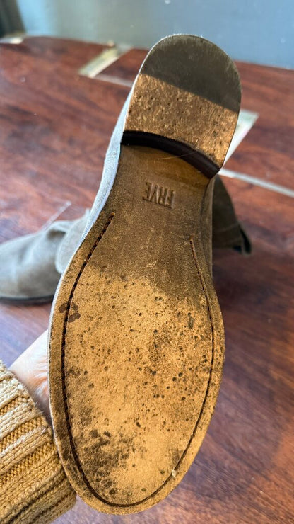 Suede Flat Ankle Booties