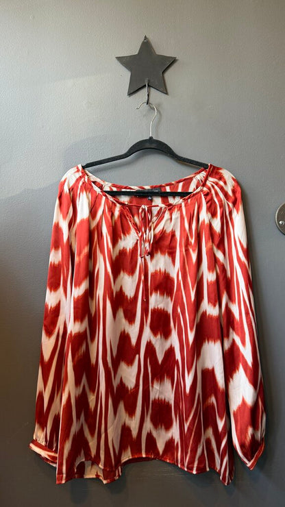 Satin Tie Neck Blouse