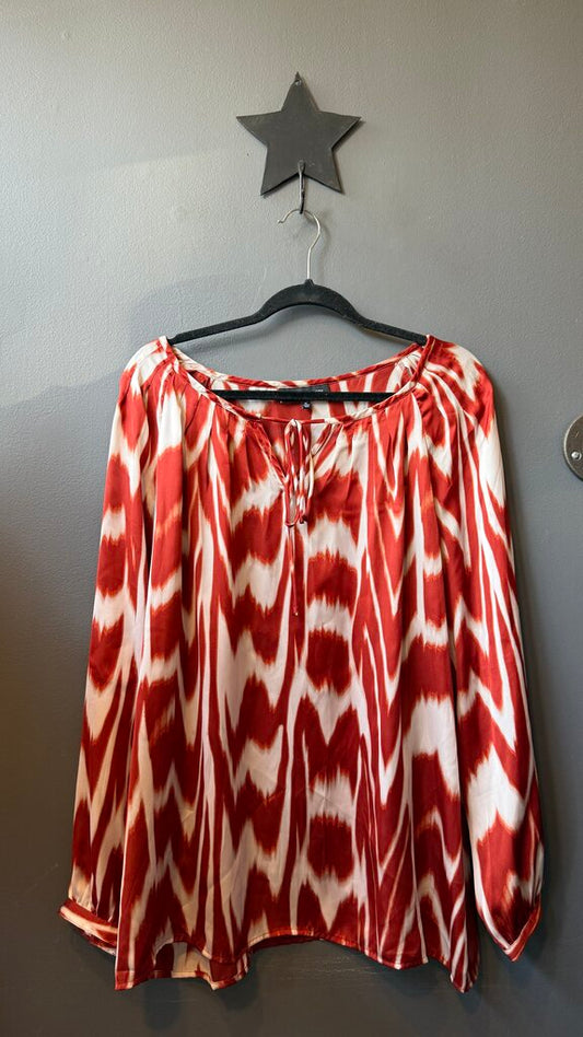 Satin Tie Neck Blouse