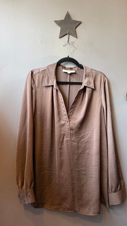 Satin Popover Blouse