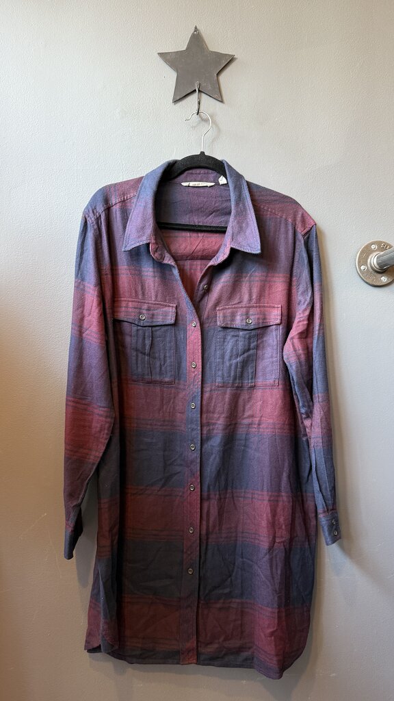 Flannel Plaid Shirtdress