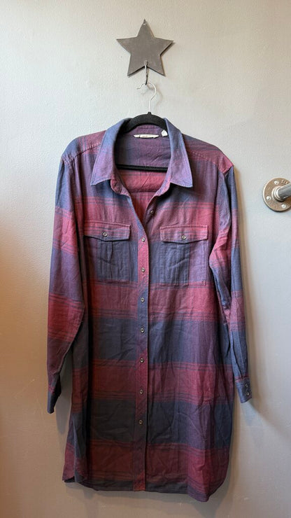 Flannel Plaid Shirtdress