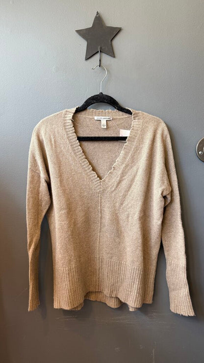 Raw Vneck Cashmere Sweater