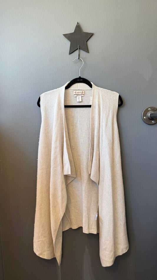 Cashmere Waterfall Vest Cardigan Sweater
