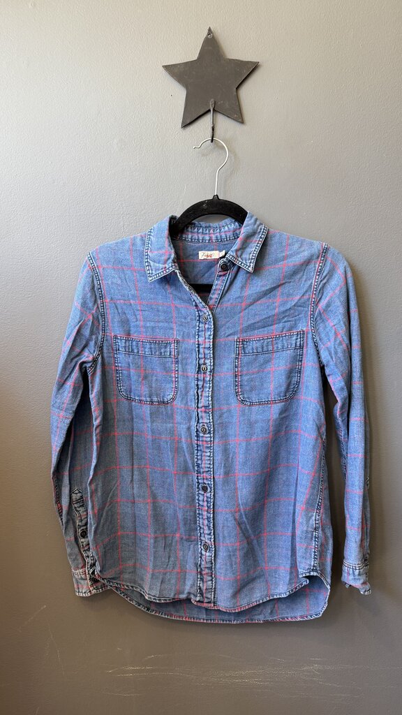 Plaid Chambray Button Up Shirt
