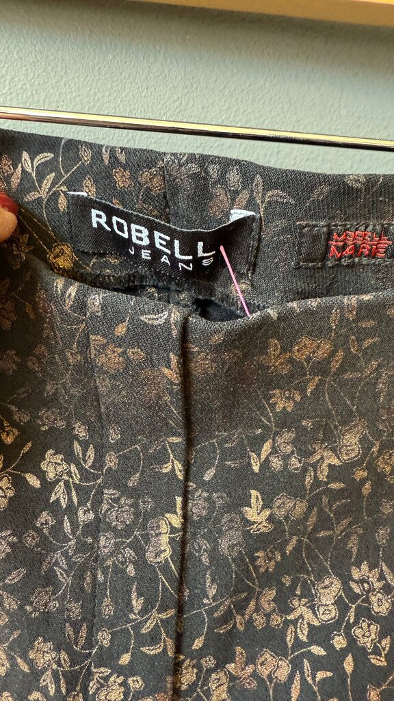 Metallic Floral Stretch Pants