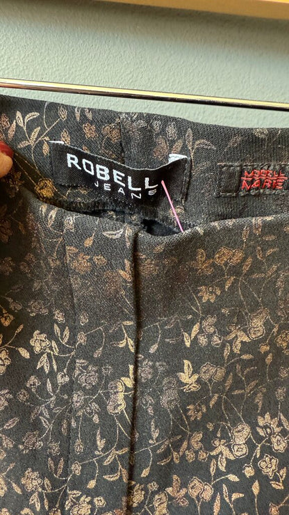 Metallic Floral Stretch Pants