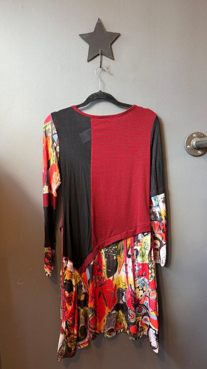 Mixed Print Knit Dress