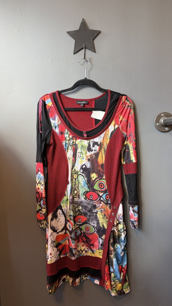 Mixed Print Knit Dress