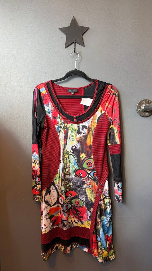 Mixed Print Knit Dress