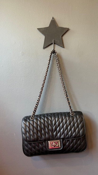 Quilted Chain Flap Bag