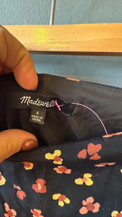 Floral Button Mini Skirt