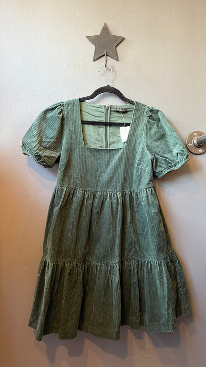 Corduroy Tiered Dress