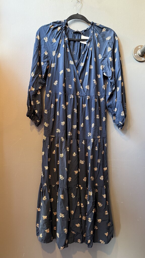 Surplice Floral Midi Dress