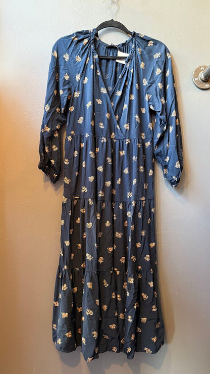 Surplice Floral Midi Dress