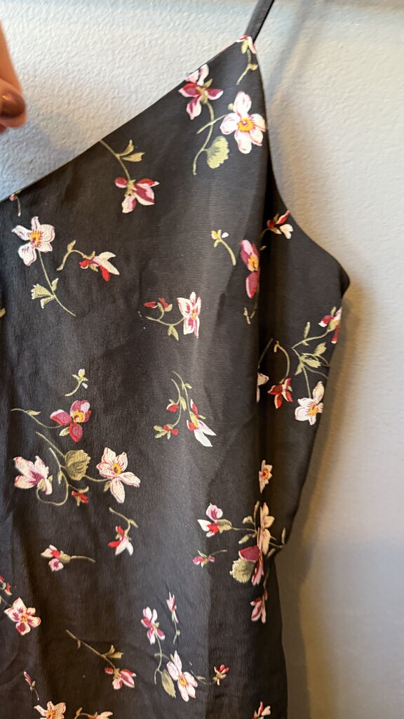 Silk Floral Slip Midi Dress