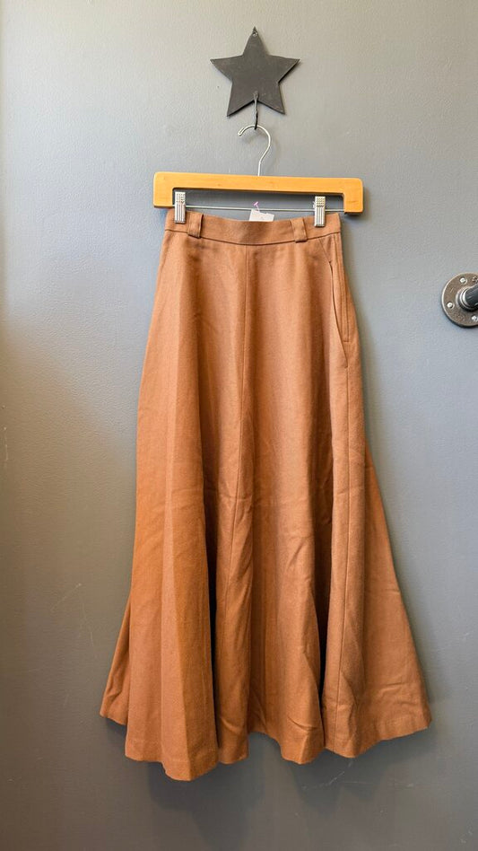 Vintage Wool Midi Skirt