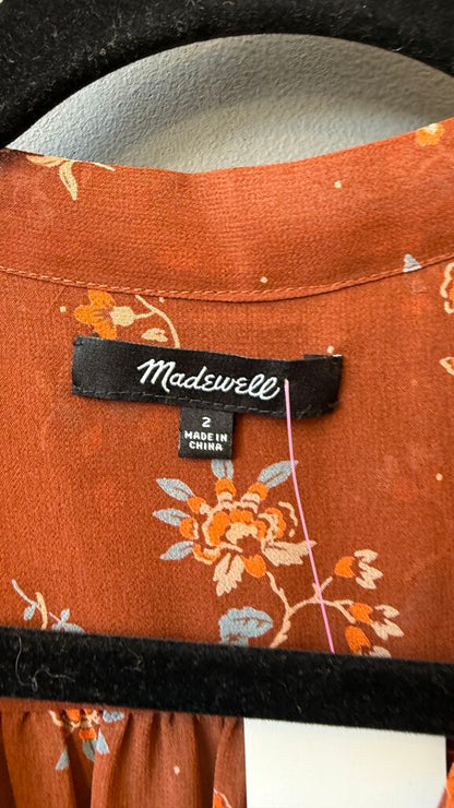 Sheer Floral Midi Dress