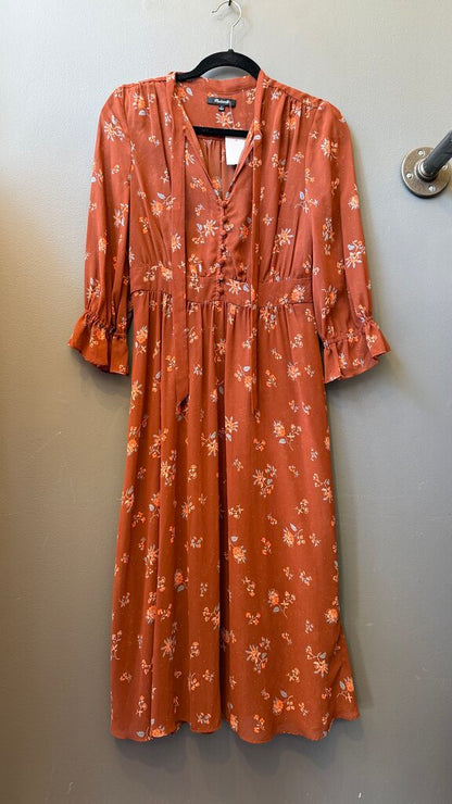 Sheer Floral Midi Dress