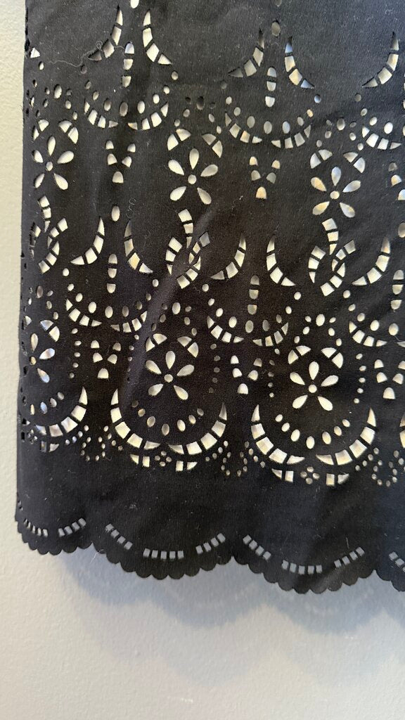 Lazer Cut Hem Longsleeve Dress