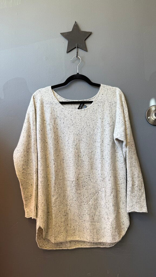 Flecked Cashmere Tunic Sweater