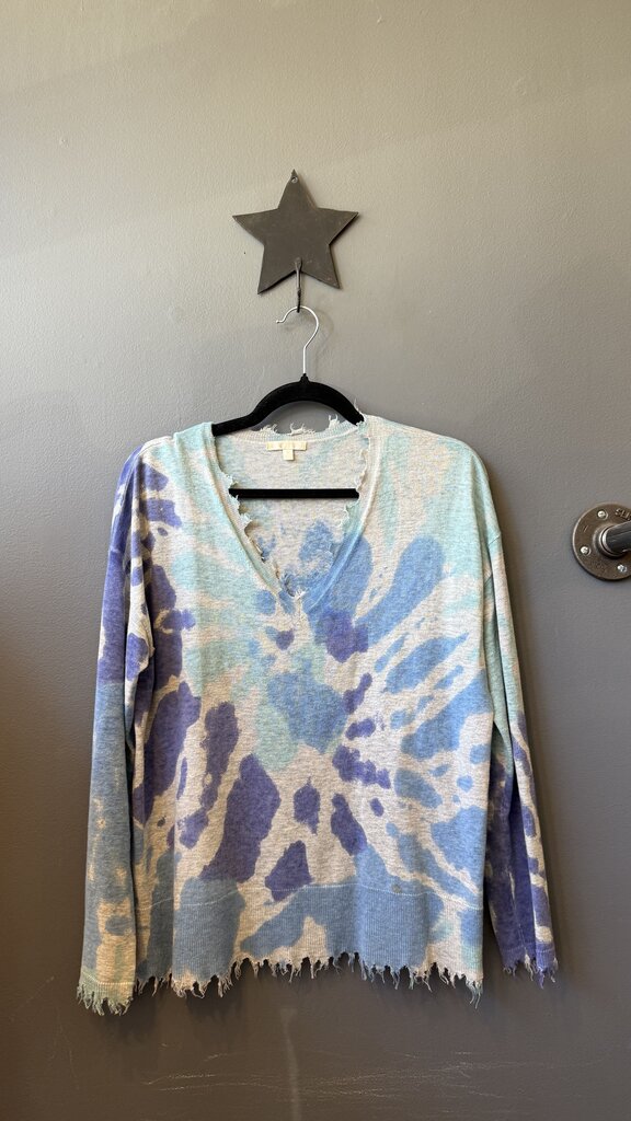 Raw Hem Tie Dye Sweater